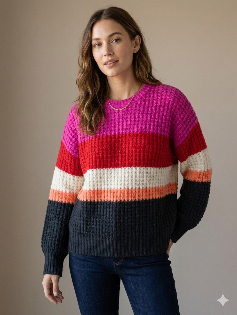 Colorblock Women's Sweater